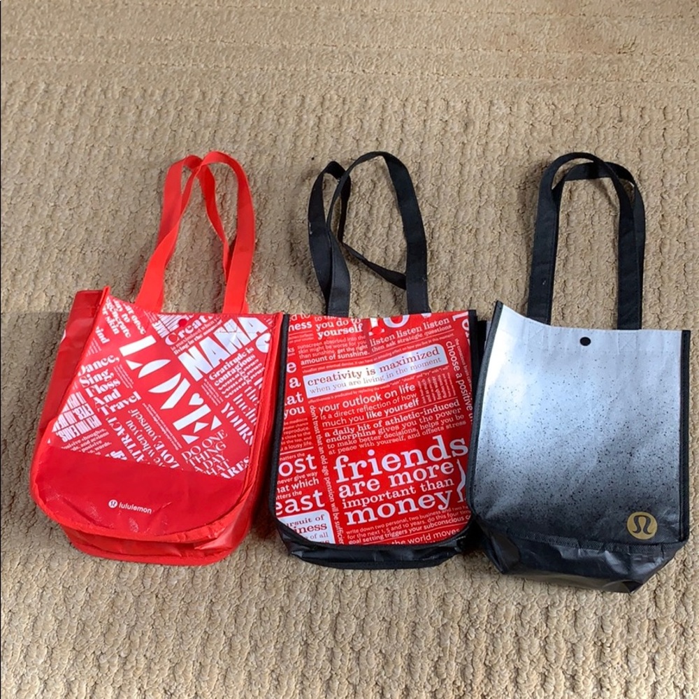 3 Lululemon tote bags